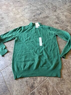 Boys Green Half-Zip Pullover